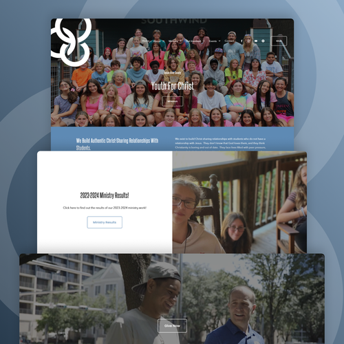 JavaScript design with the title 'Youth For Christ'