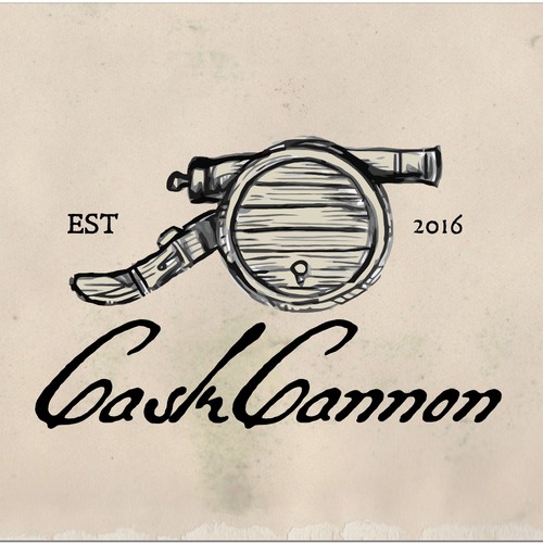 Cannon design with the title 'Cask Cannon'