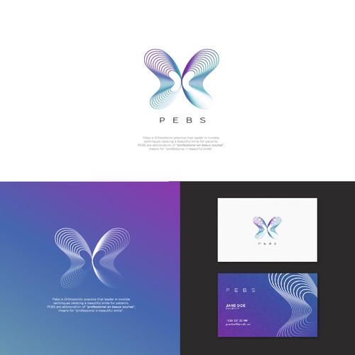 Happiness logo with the title 'Logo for PEBS Orthodontic Belgium '