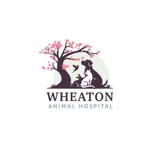 Pet care logo with the title 'Mature and feminine logo design for Wheaton Animal Hospital '