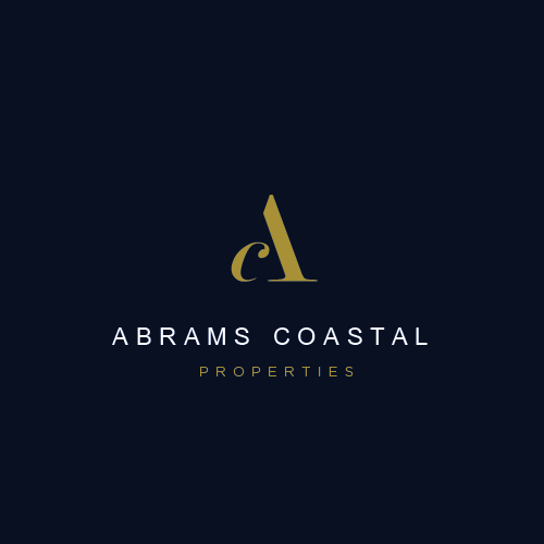 Real estate brand with the title 'Abrams Coastal Properties'