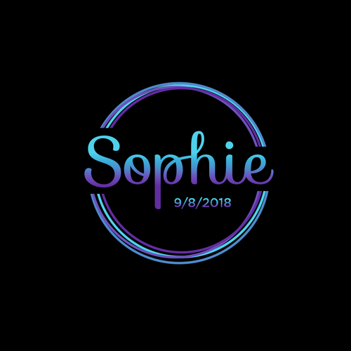 Bat and bar mitzvah logo with the title 'Sophie'