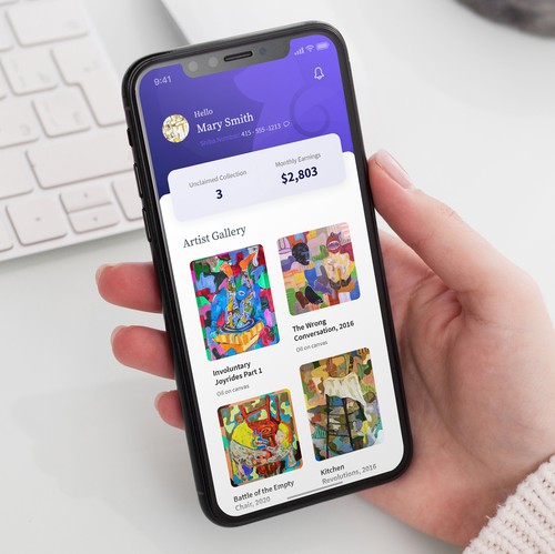 Gallery design with the title 'Shiba Mobile App Design'