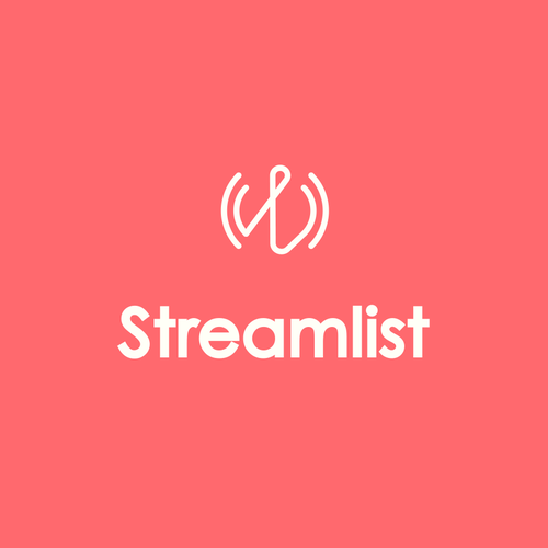 Streaming logo with the title 'Elegant, clean and modern Logo / Icon for Streamlist'