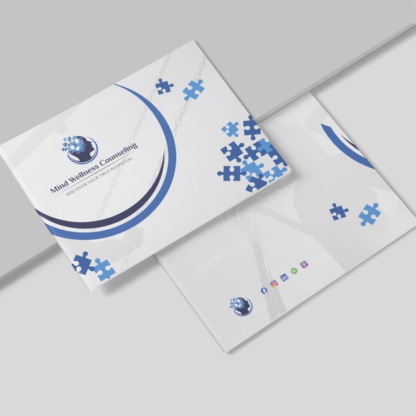 Proposal design with the title 'Brochure design for wellness brand'