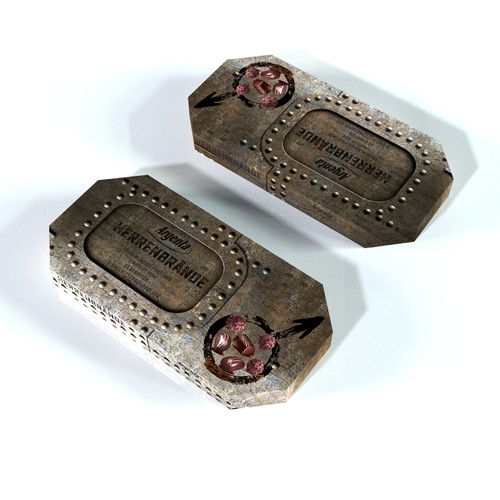 Chocolate packaging with the title 'packaging design'