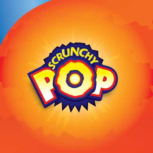 Pop culture logo with the title 'Popping Logo for Scrunchy POP'