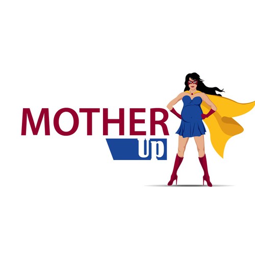 Pregnancy logo with the title 'Super woman'