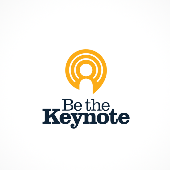 Speaker logo with the title 'Be the Keynote - Logo design'