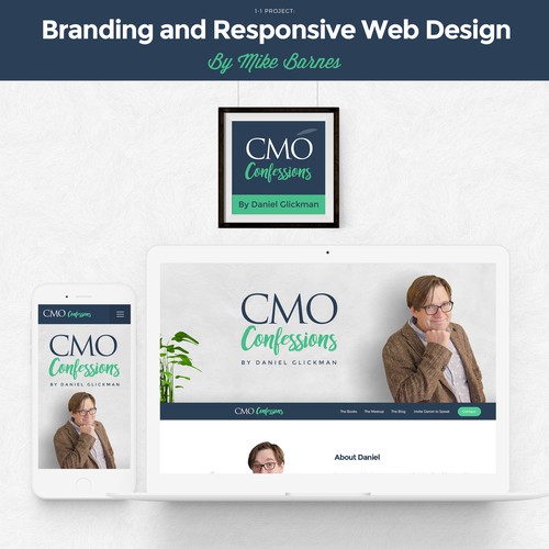 Responsive design with the title 'Author Branding and Web Design'