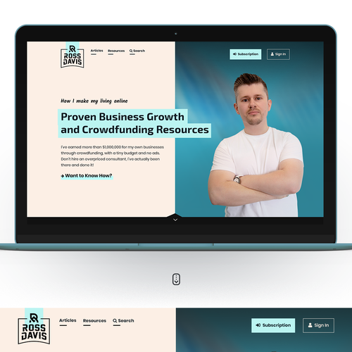 Blog website with the title 'A modern, casual style blog theme.'