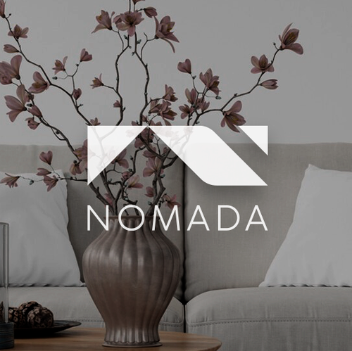 Household interior design logo with the title 'Nomada © 2023'