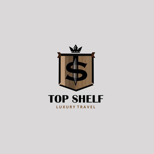 Manly design with the title 'Luxurious logo for TOP SHELF luxury travel'