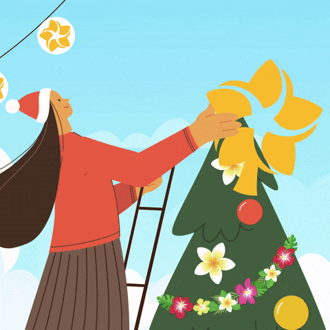 Animated illustration with the title 'Animated holiday card for email'