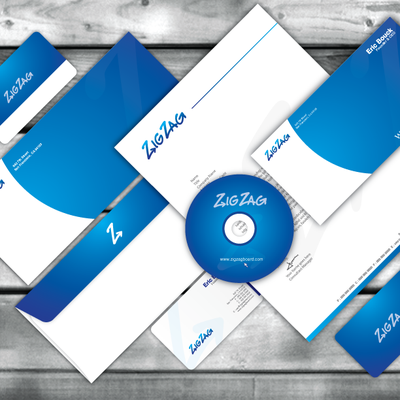 Stationery Set Proposal for 'ZigZag'.