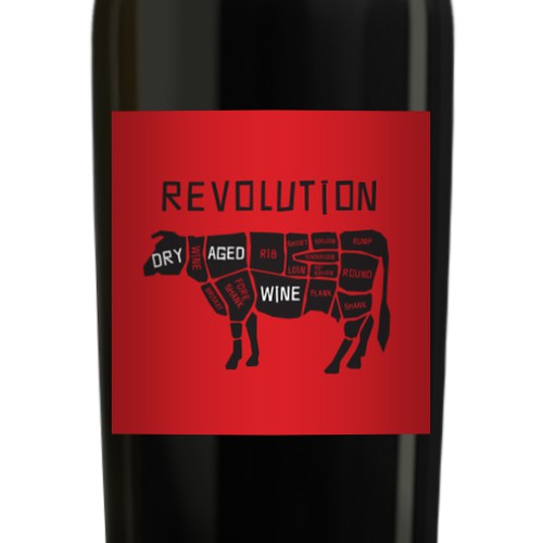 Red label with the title 'Wine Label'