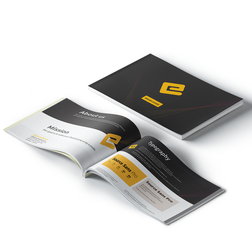 Project design with the title 'Brand guide '