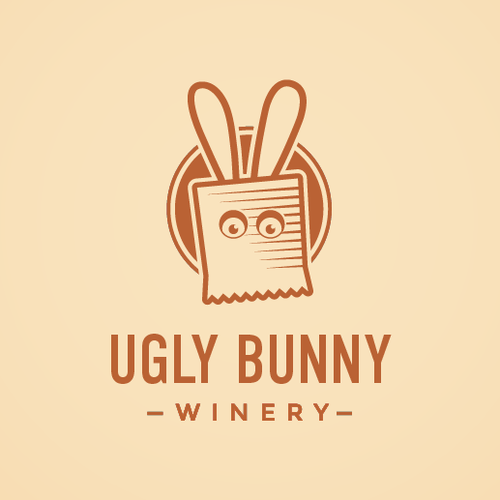 Rabbit logo with the title 'Ugly Bunny Winery'
