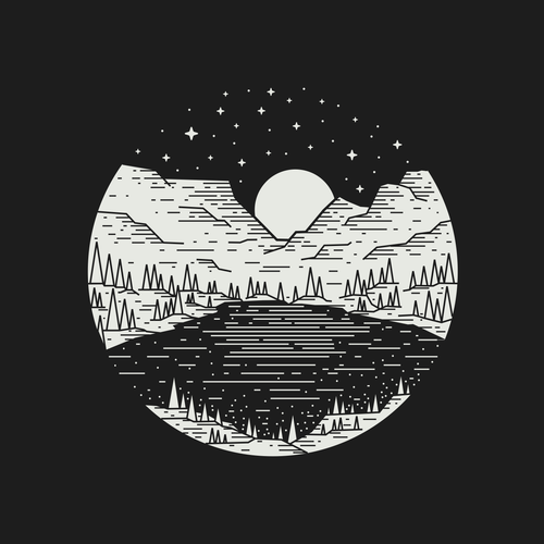 Line art t-shirt with the title 'Feel The Vibe Line Art'