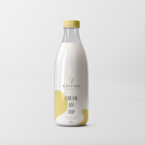 Milk label with the title ' premium milk bottle'
