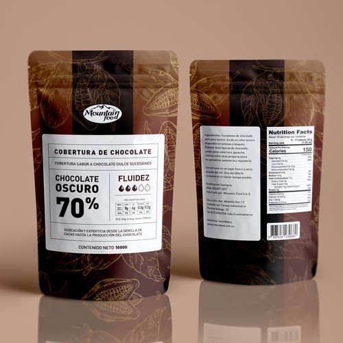 Chocolate label with the title 'Chocolate Packaging'