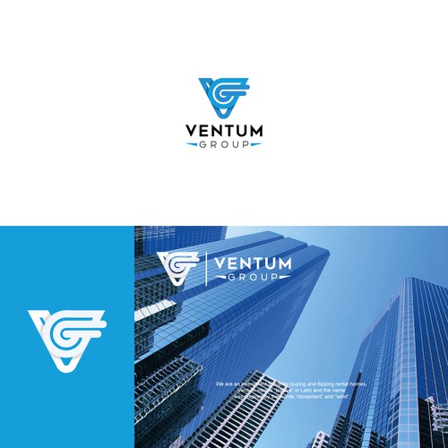 Alphabet design with the title 'Ventum Group'