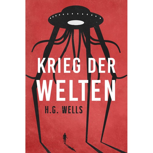Alien design with the title ''War of the worlds' book cover'