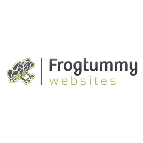 Web design logo with the title 'Frogtummy websites'