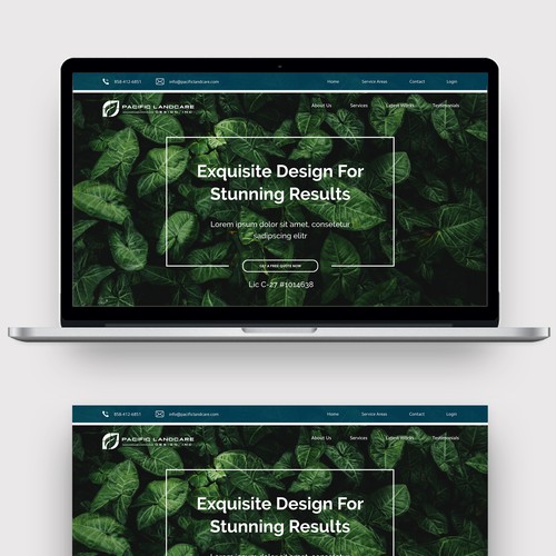 Foliage design with the title 'Website Design For a Landscaping Company'