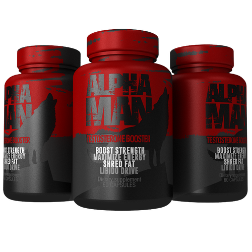 3D label with the title 'alpha man'