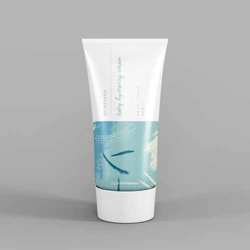 Cream packaging with the title 'Minimal Label For Baby Cream'