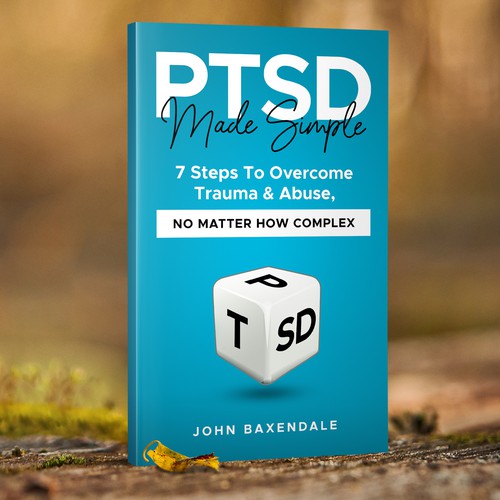 Medical book cover with the title 'A powerful standout PTSD book cover'