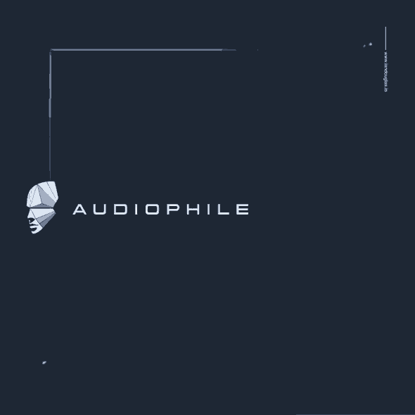 Electronic illustration with the title 'Dynamic glitch art for Audiophile Music Group'