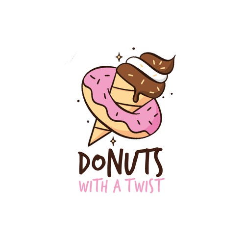 Chocolate design with the title 'Donuts with a twist'