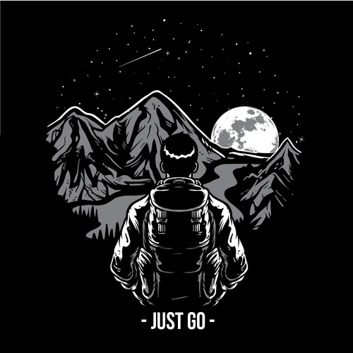 Travel t-shirt with the title 'Just Go '