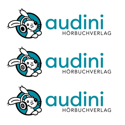 Rabbit logo with the title 'Logo for an audiobook publisher'