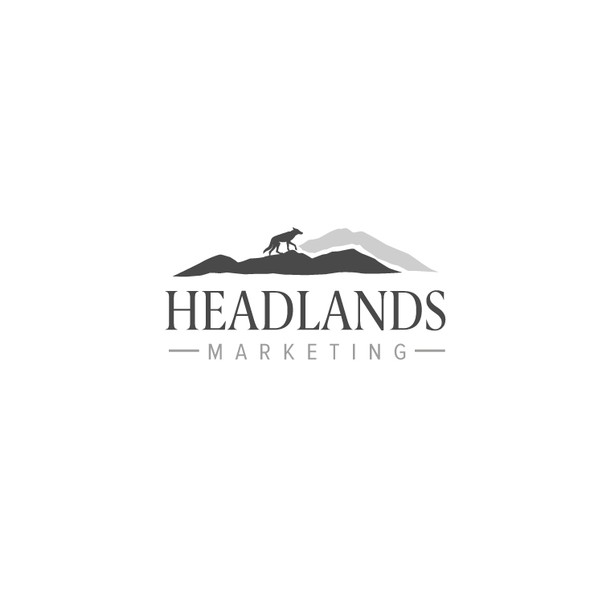 Coyote design with the title 'Headlands Marketing'