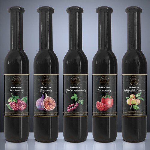 Label with the title '5 ARTISAN VINEGAR LABELS'