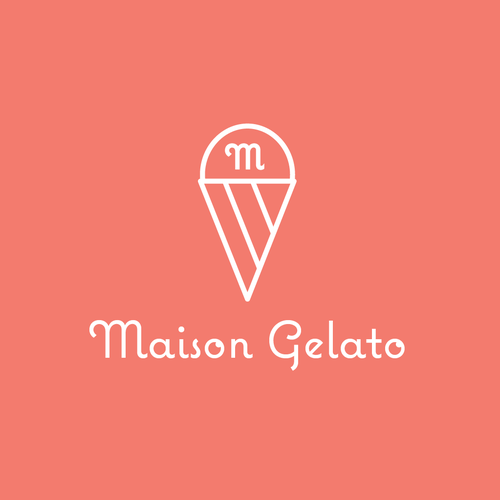 Cone design with the title 'Maison Gelato'