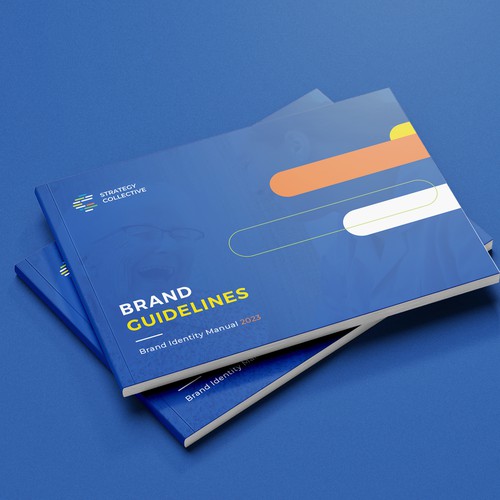 Font design with the title 'Brand Guide for Marketing firm'