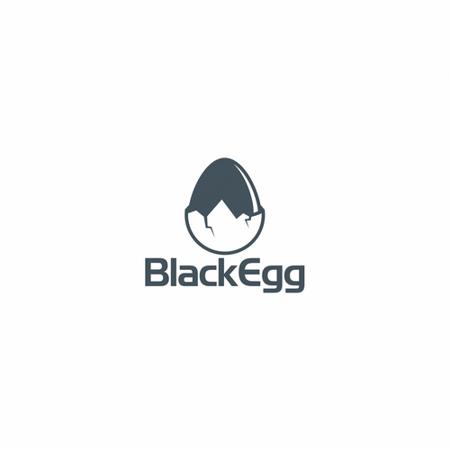 Publishing logo with the title 'Black Egg logo design'