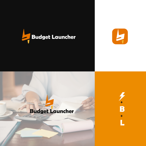 Pictogram design with the title 'simple logo consept for budgeting tool website and app.'