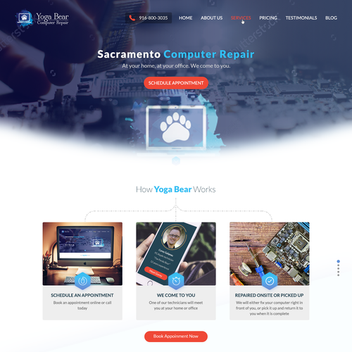 Company website with the title 'Web design'