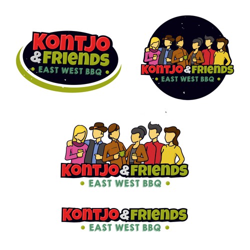 Indonesia and Indonesian logo with the title 'Kontjo & Friends East west BBQ'