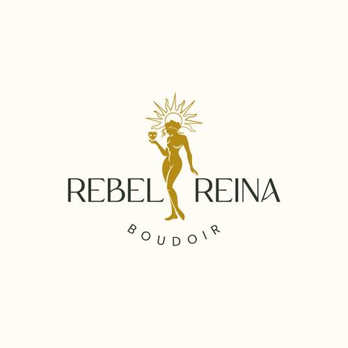 Boudoir logo with the title 'Rebel Reina Boudoir'