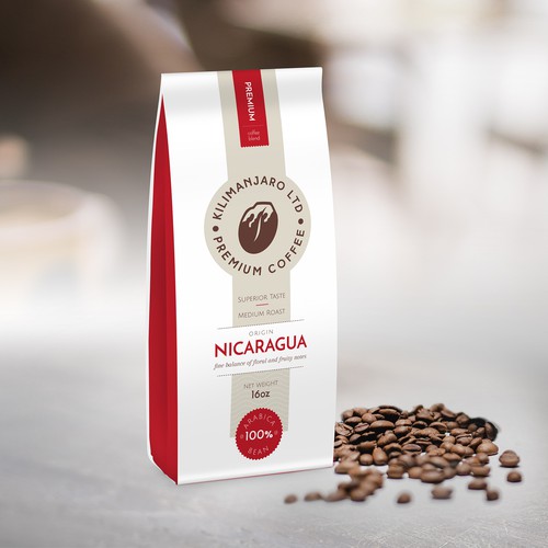 Coffee packaging with the title 'Coffee bag package'