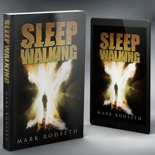 Horror book cover with the title 'Sleepwalking'