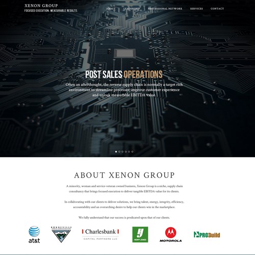 Business website with the title 'Xenon Group Needs a Stunning Web Design'