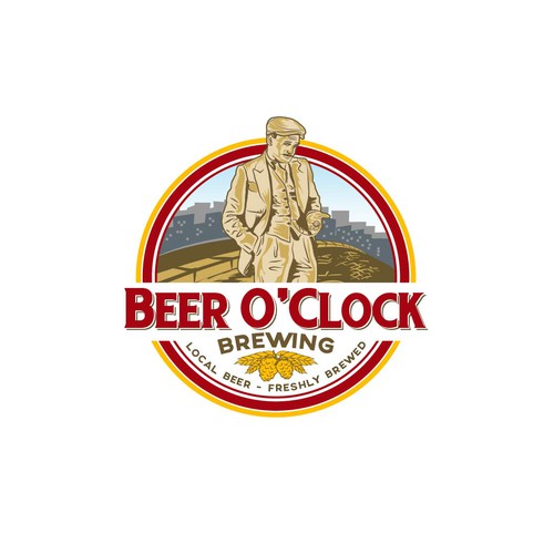 Clock design with the title 'Beer O'Clock Brewing'