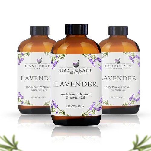 Logo label with the title 'Label design for our Handcraft Blends'